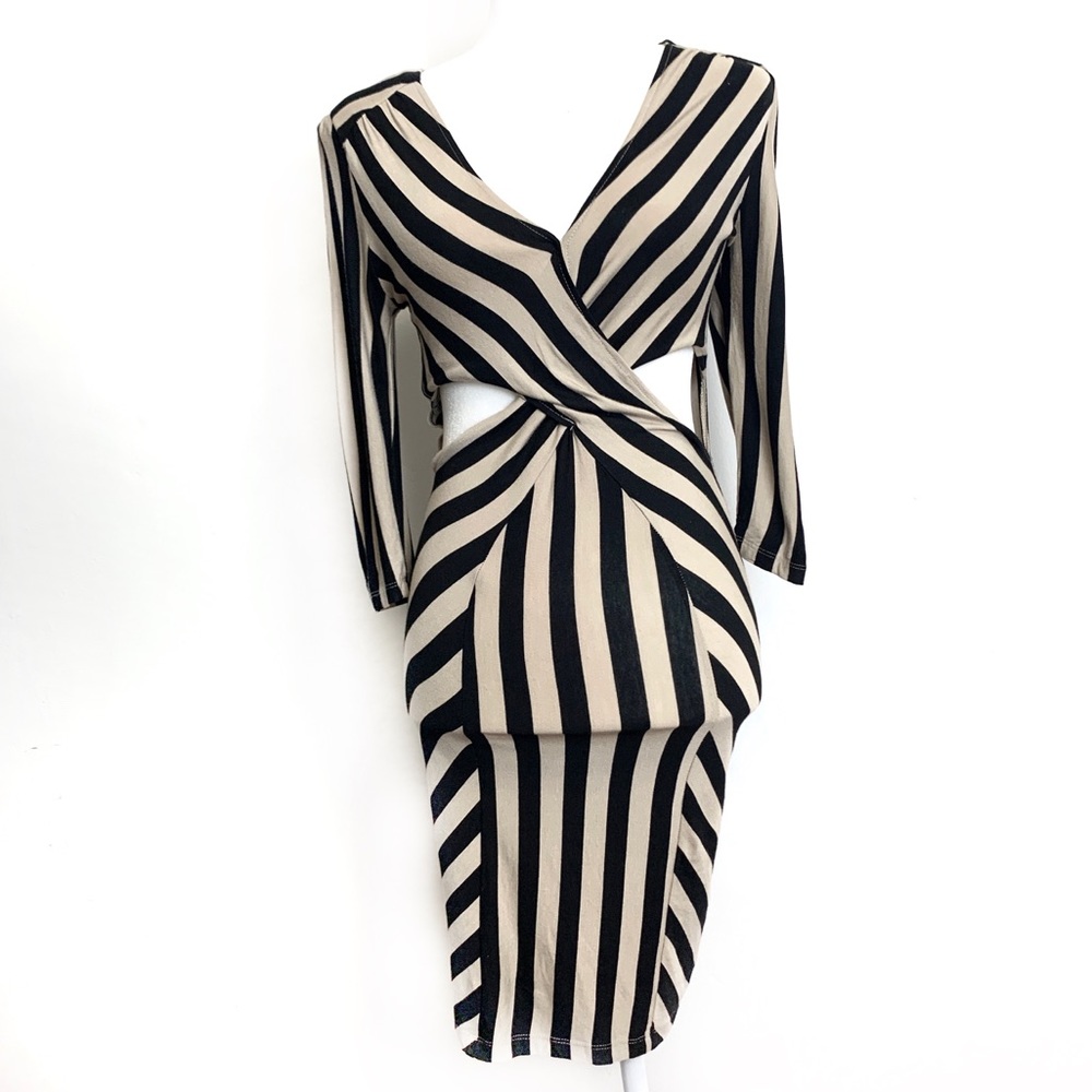 NWOT MMXIII Striped Cut Out Bodycon Dress